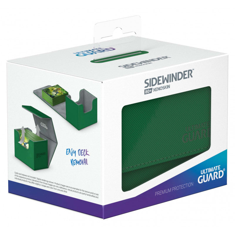 SideWinder XenoSkin 100+ Monocolor Deck Case - Green - Ultimate Guard Deck  Boxes - Deck Boxes