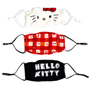 HELLO KITTY 3 PACK ADJUSTABLE FACE COVERS