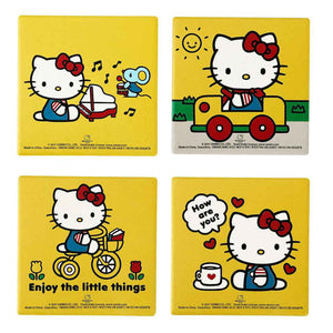 HELLO KITTY ENJOY THE LITTLE THINGS CERAMIC COASTERS SET OF 4