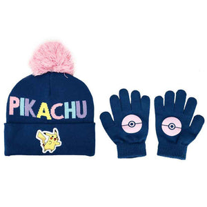 Pastel Pikachu Hat and Gloves