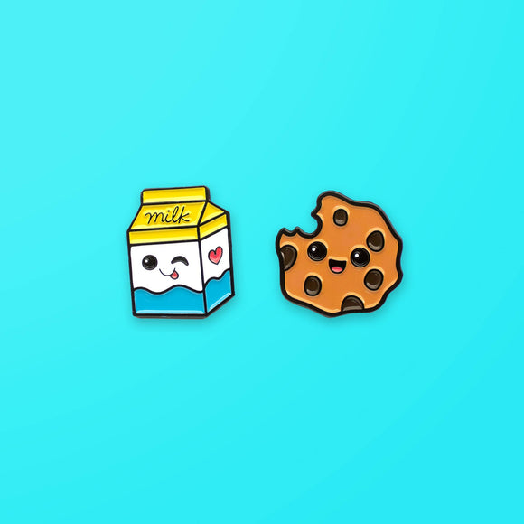 Milk & Cookie Enamel Pin Set