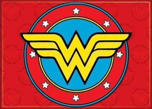 DC Comics Wonder Woman Logo on Red Magnet 2.5" x 3.5"