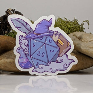 Wizard Adventure Kit Polyhedral Dice Sticker - 2.5"